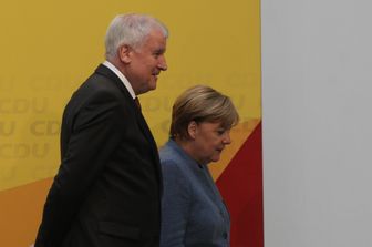 &nbsp;Horst Seehofer e Angela Merkel