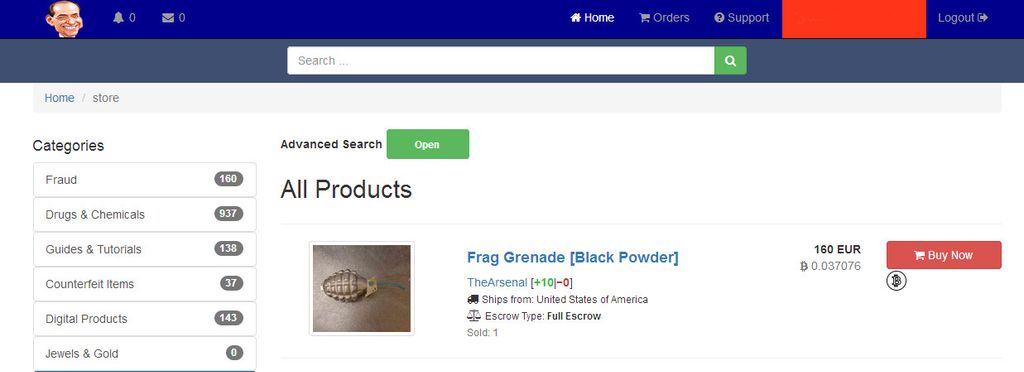 Una granata in vendita sulla darknet nel 'Berlusconi Market'