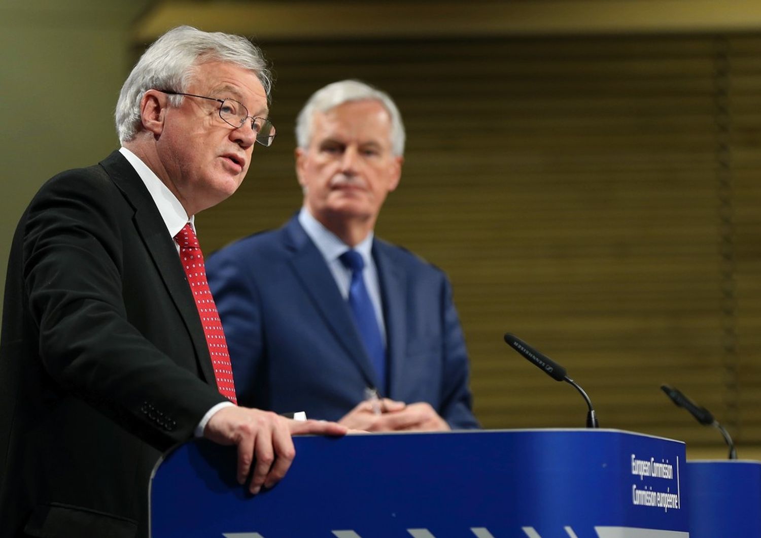 David Davis e Michel Barnier