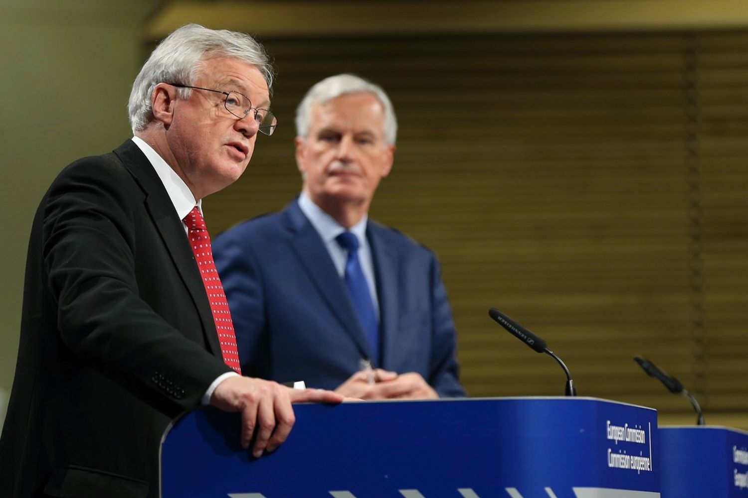 David Davis e Michel Barnier