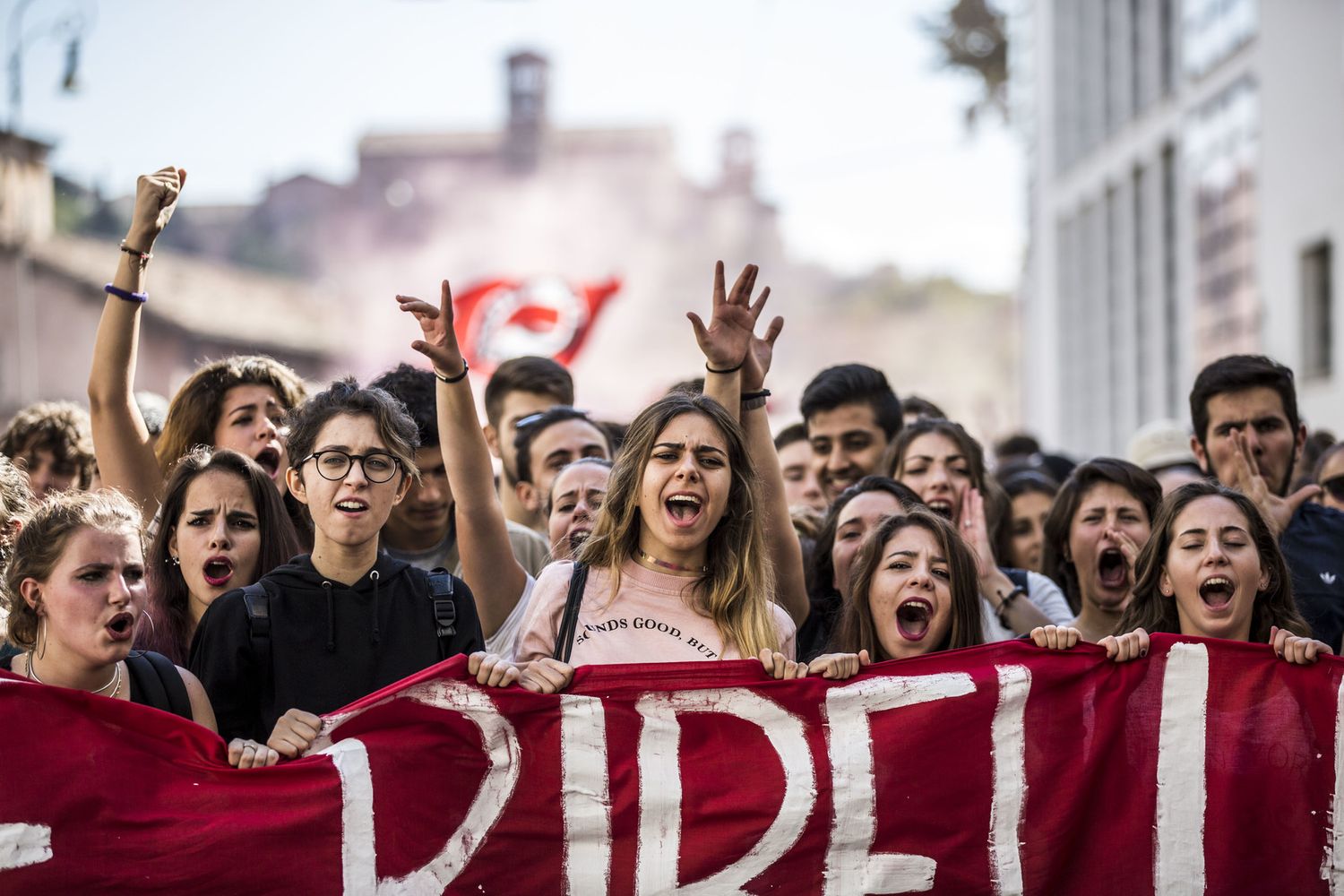 Manifestazione studentesca contro l'alternanza scuola lavoro