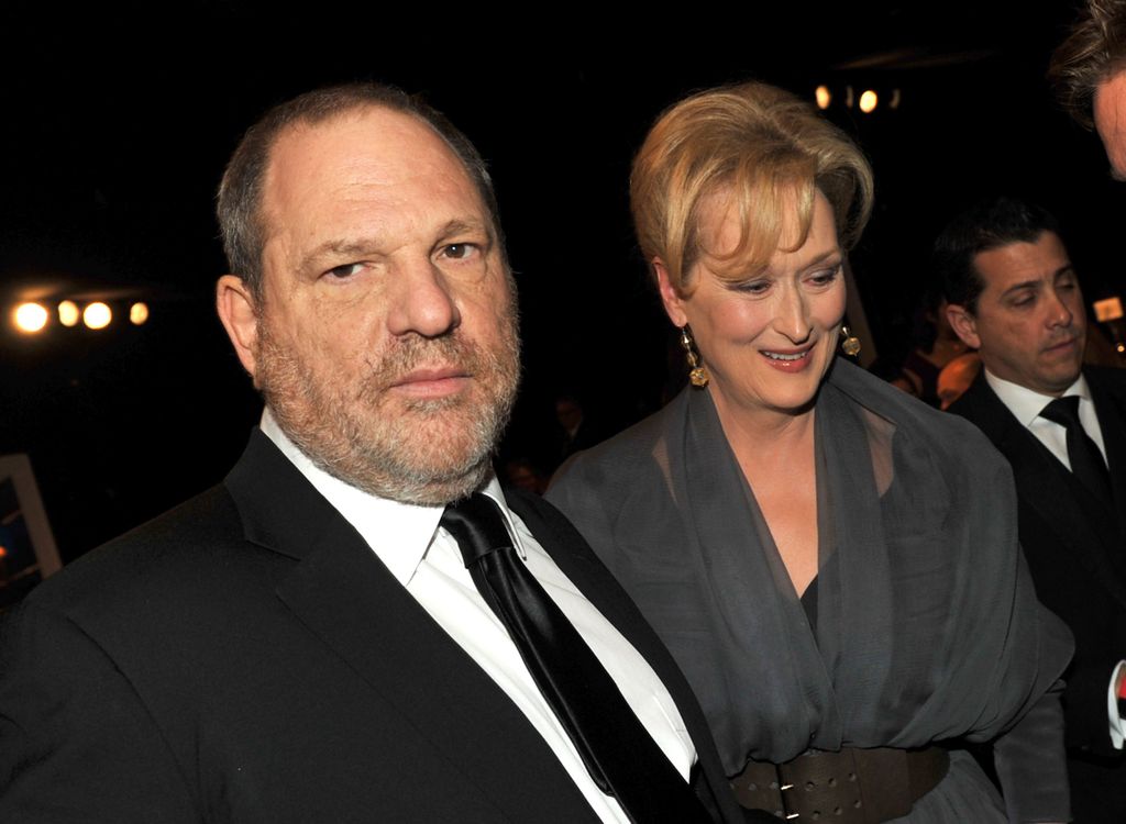 Il produttore Harvey Weinstein con l'attrice Meryl Streep