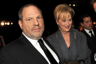 Il produttore Harvey Weinstein con l'attrice Meryl Streep