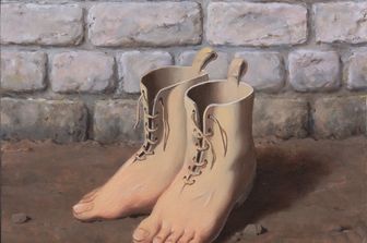 René Magritte, The Red Model, 1953, collection of BNP- Parisbas Fortis &copy; 2017, Succession Magritte c/o SABAM&nbsp;