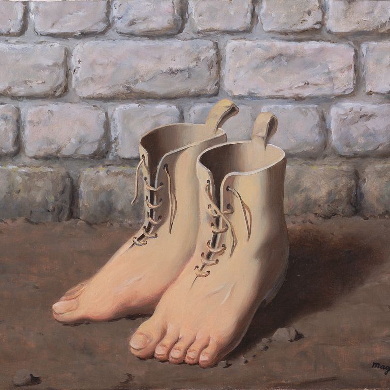 René Magritte, The Red Model, 1953, collection of BNP- Parisbas Fortis &copy; 2017, Succession Magritte c/o SABAM&nbsp;