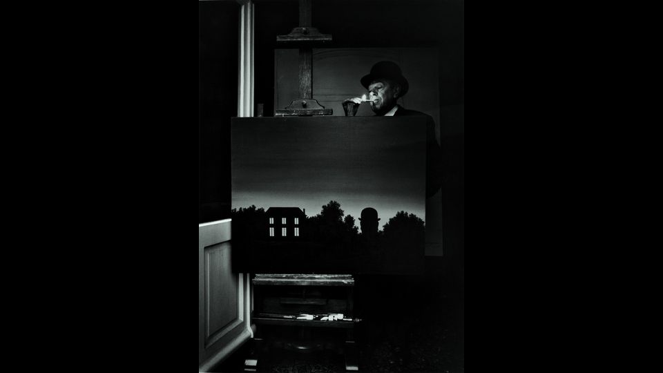 Photography (by Marcel Broodthaers ) of René Magritte in his house, 1964, private collection &copy; The Estate of Marcel Broodthaers, Belgium / &copy;Photo: Marcel Broodthaers&nbsp;