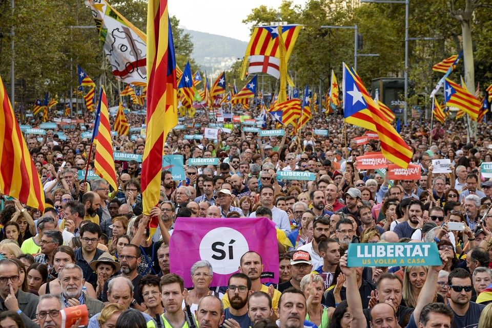 &nbsp;La manifestazione indipendentista di Barcellona