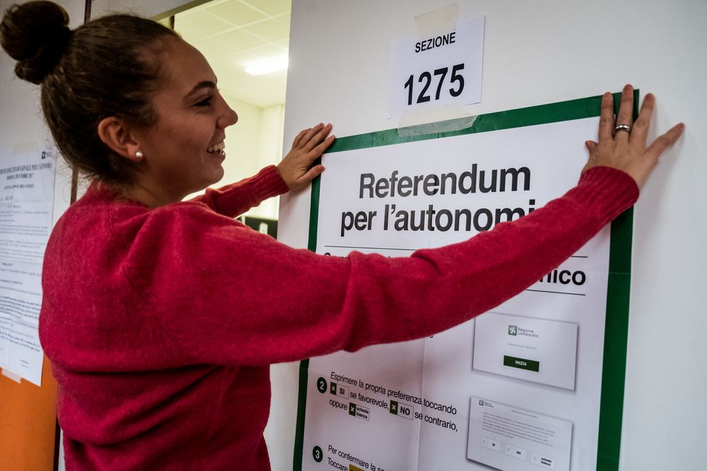 &nbsp; Voto referendum per l'autonomia in Lombardia e Veneto