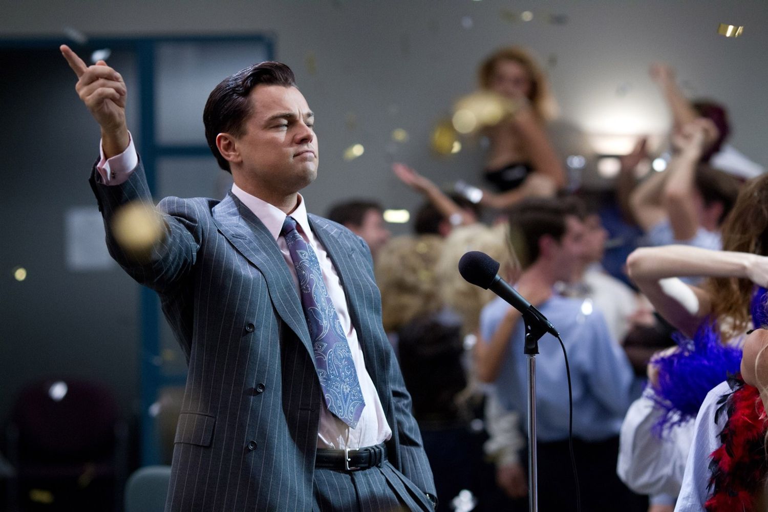 &nbsp;Una scena del film The Wolf of Wall Street, interpretato da Leonardo di Caprio