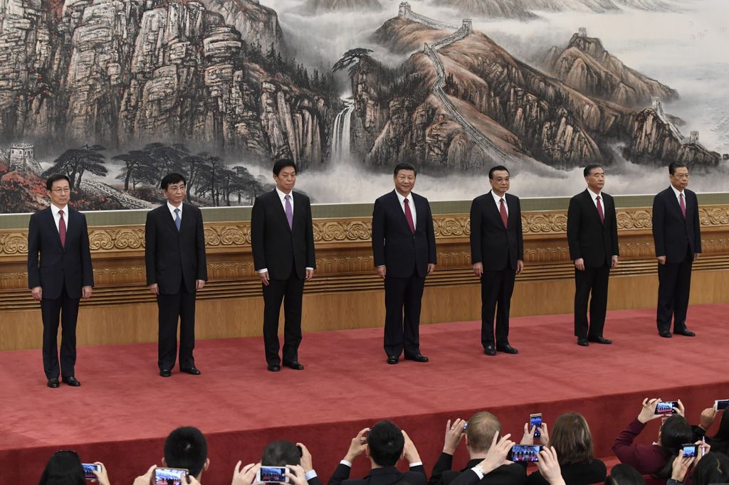 La Cina ha scelto i nuovi leader del Comitato Permanente del Politburo (Afp)&nbsp;