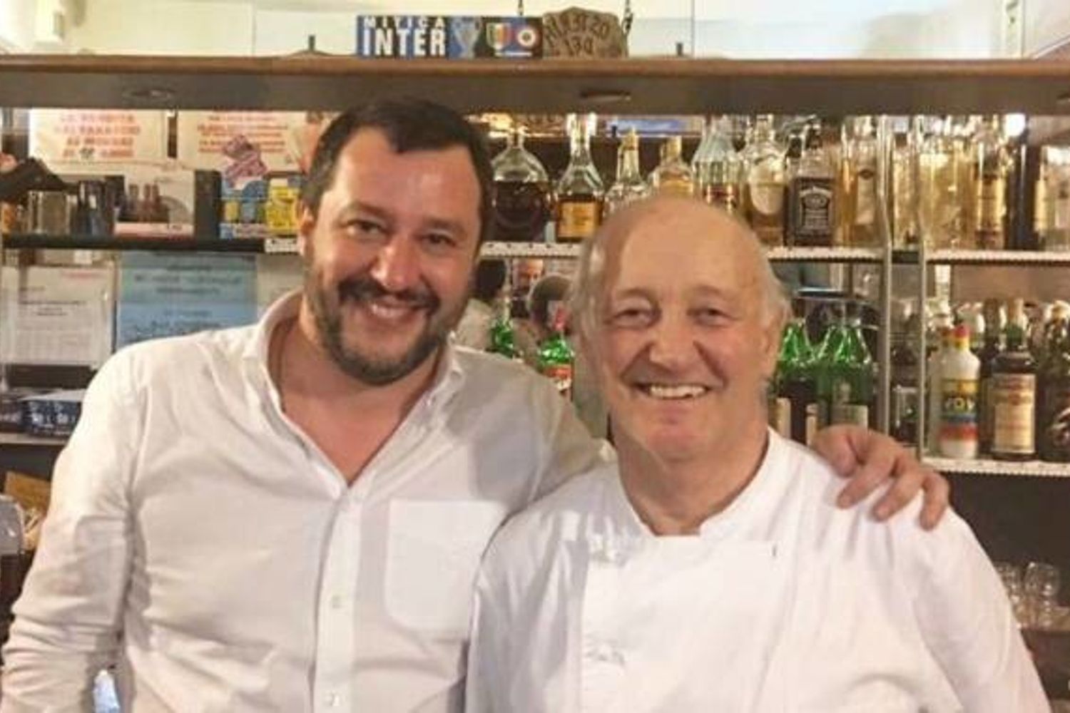 &nbsp;Matteo Salvini a sinistra, Mario Cattaneo a destra