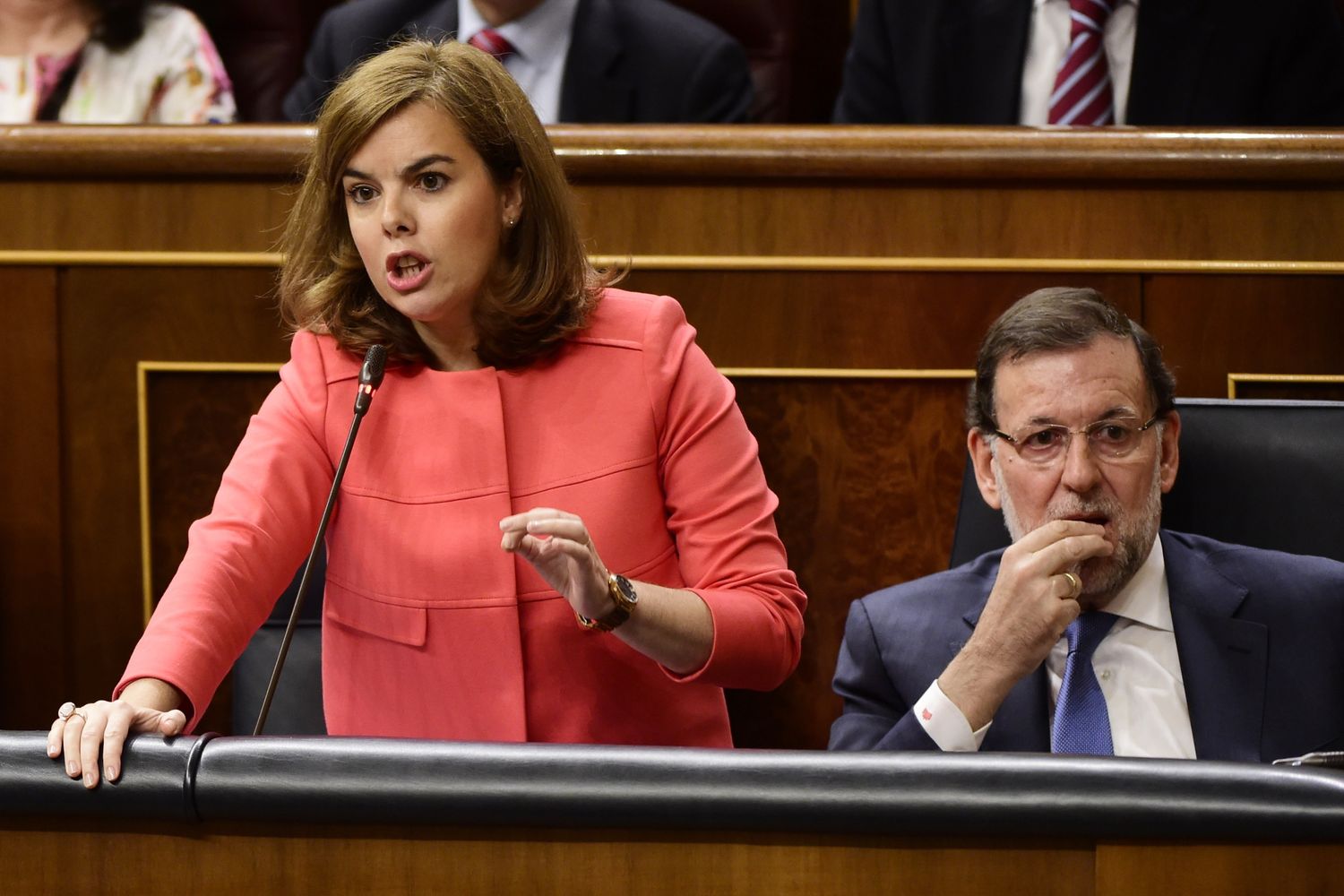 &nbsp;Soraya Saenz de Santamaria e Mariano Rajoy