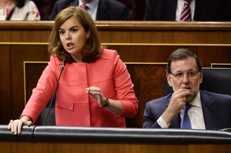 &nbsp;Soraya Saenz de Santamaria e Mariano Rajoy