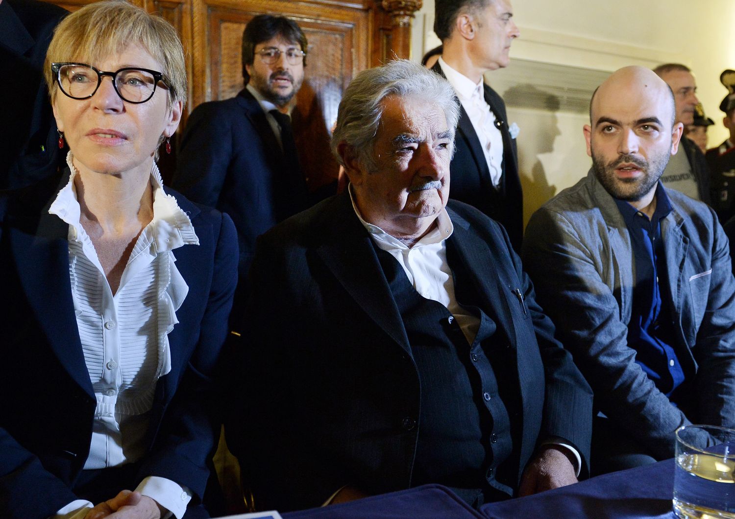 &nbsp;Milena Gabanelli con il presidente dell'Uruguay&nbsp;Jose ''Pepe'' Mujica e Roberto Saviano