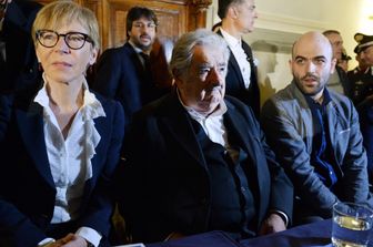 &nbsp;Milena Gabanelli con il presidente dell'Uruguay&nbsp;Jose ''Pepe'' Mujica e Roberto Saviano