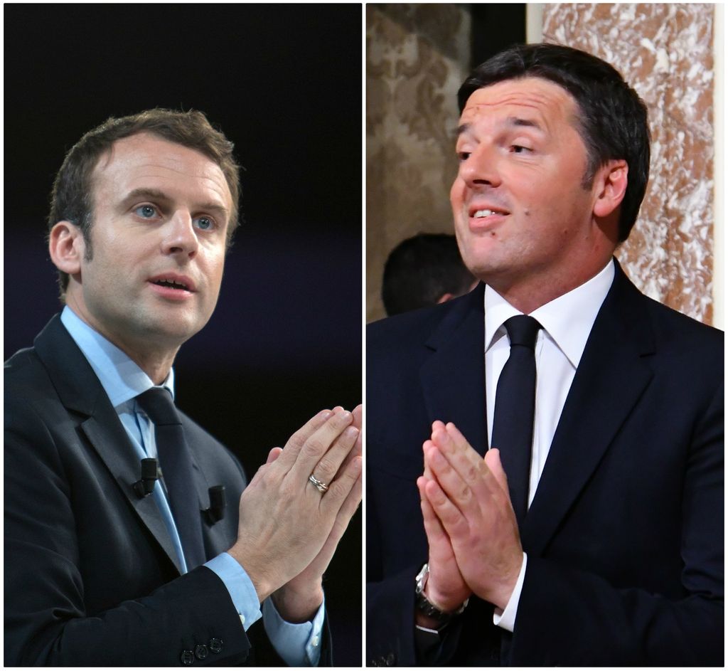 Emmanuel Macron e Matteo Renzi