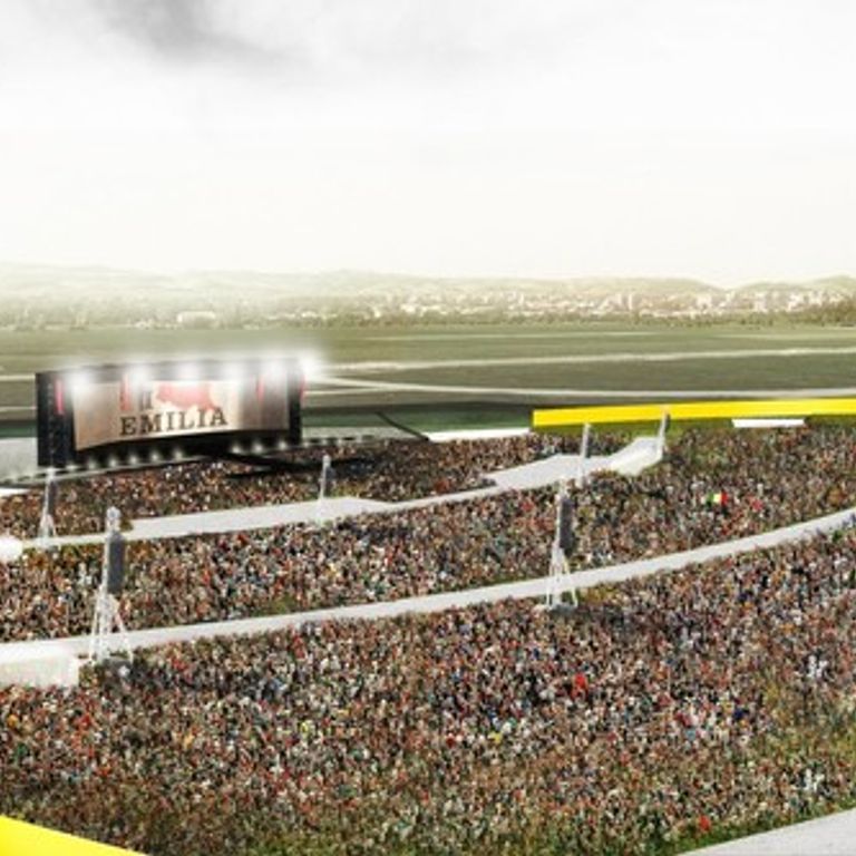 &nbsp;Il rendering della nuova area di Campovolo