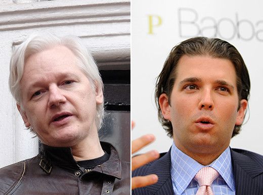 Assange-Donald Trump Junior (AFP)&nbsp;