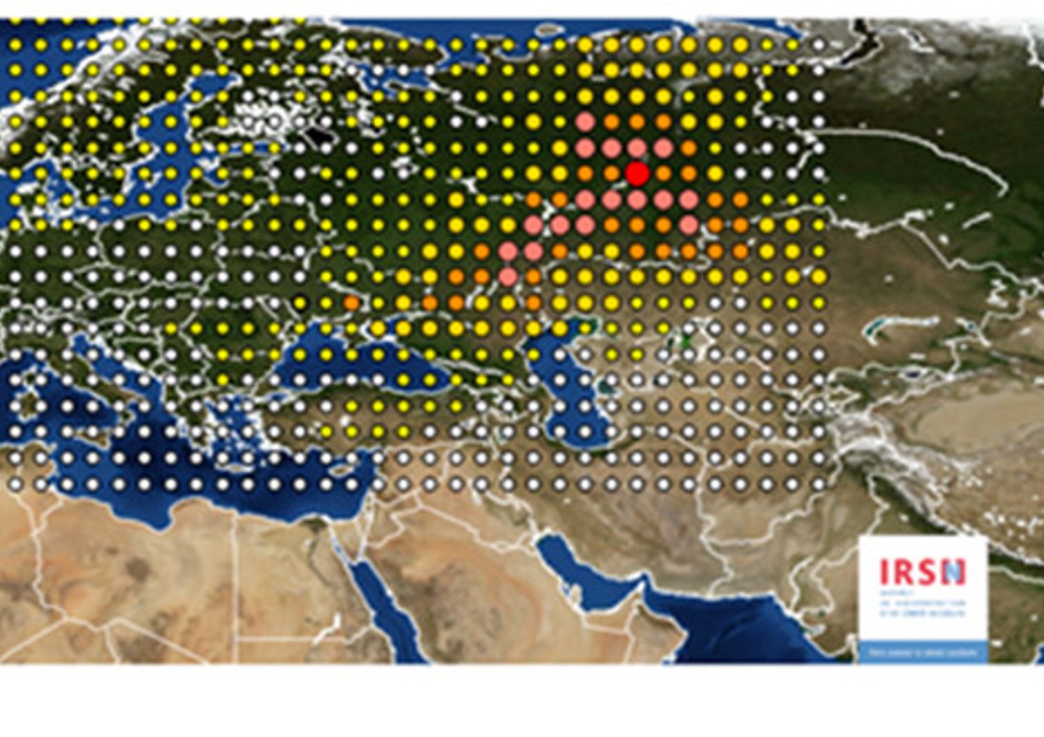 Rutenio-106 in Europa secondo una rilevazione dell'Istituto francese Irsn&nbsp;