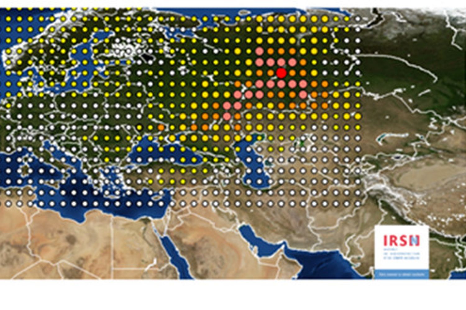 Rutenio-106 in Europa secondo una rilevazione dell'Istituto francese Irsn&nbsp;