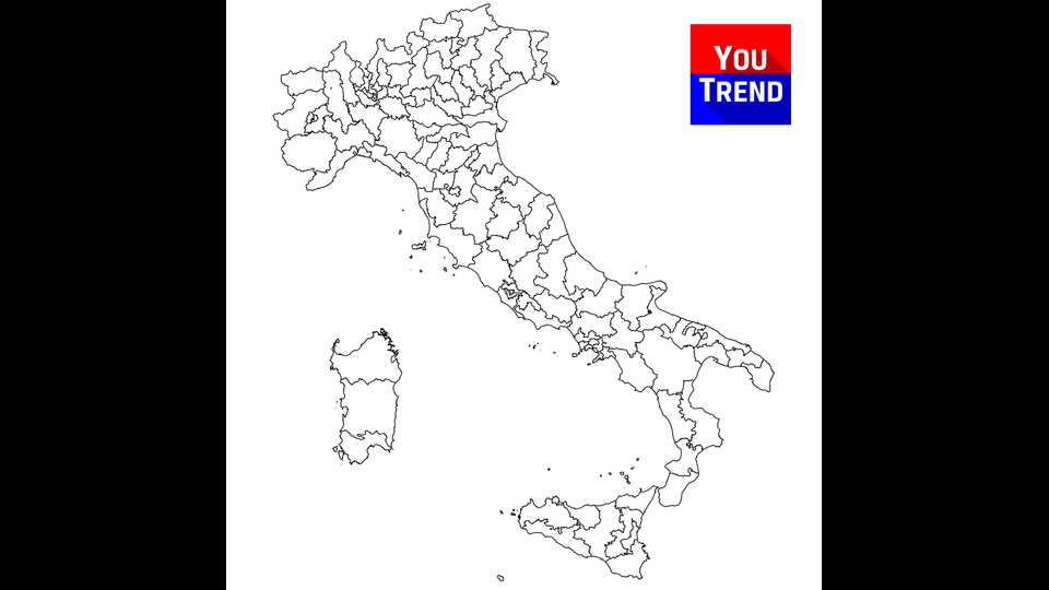 &nbsp;Distribuzione collegi Rosatellum - Mappa Senato&nbsp;
