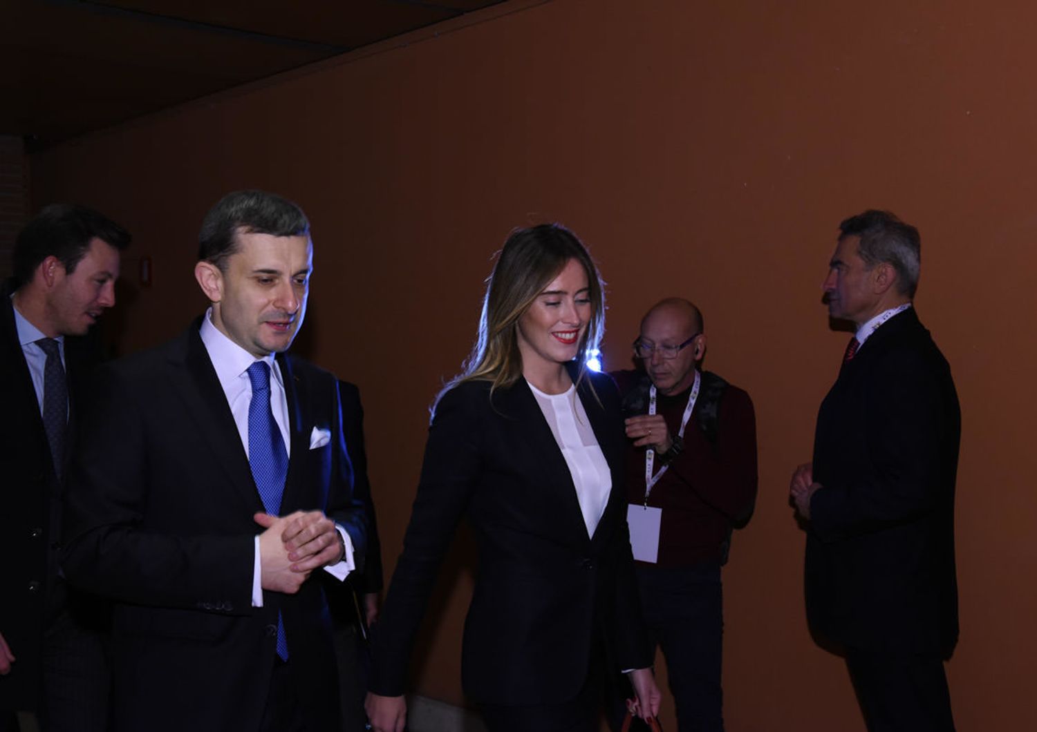&nbsp;L'ambasciatore George Bologan con Maria Elena Boschi