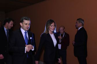 &nbsp;L'ambasciatore George Bologan con Maria Elena Boschi