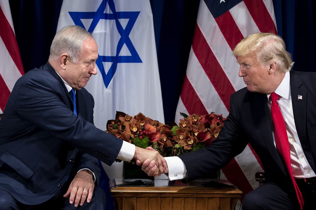 &nbsp;Donald Trump e&nbsp;Benjamin Netanyahu