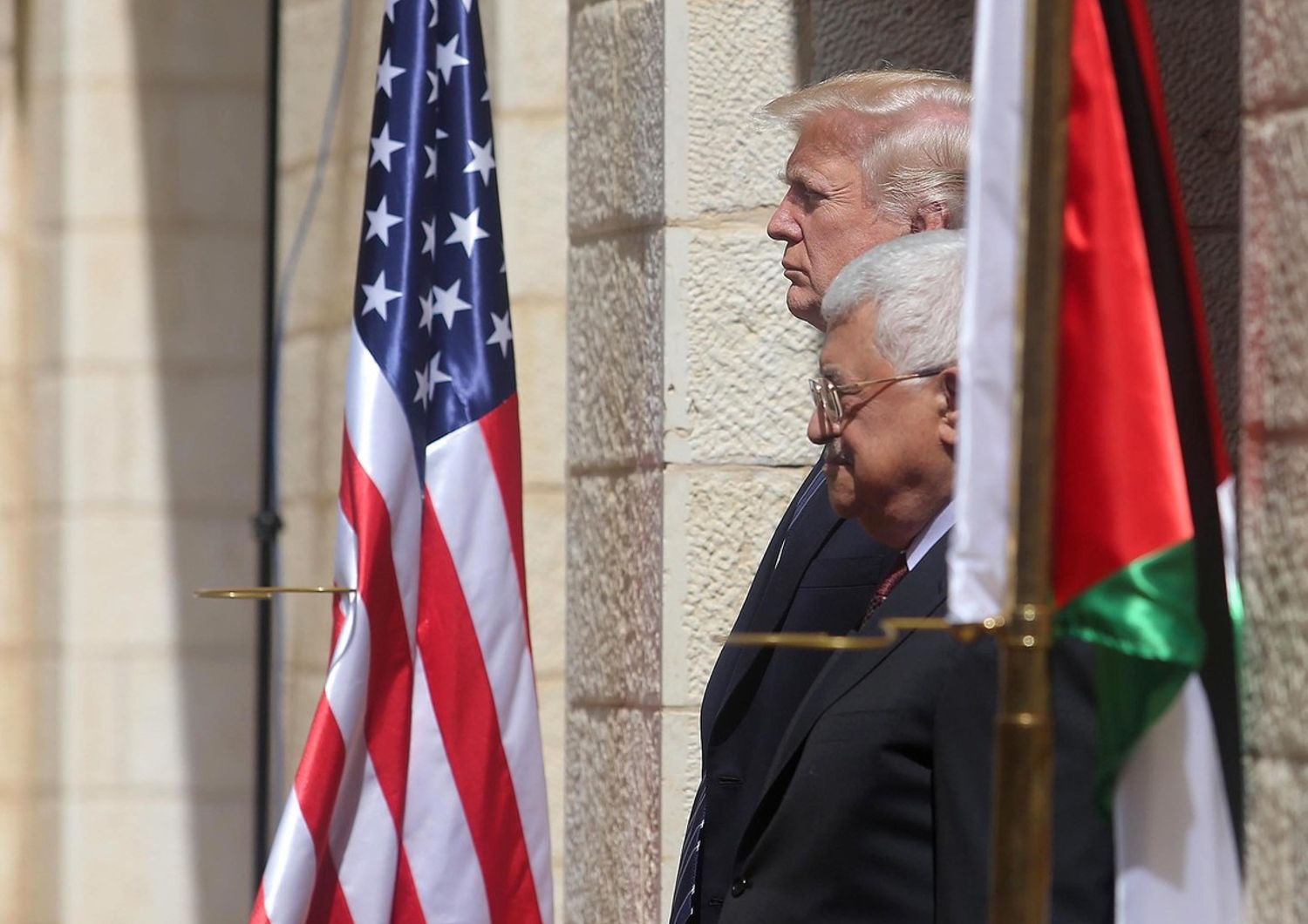 &nbsp;Donald Trump e Abu Mazen