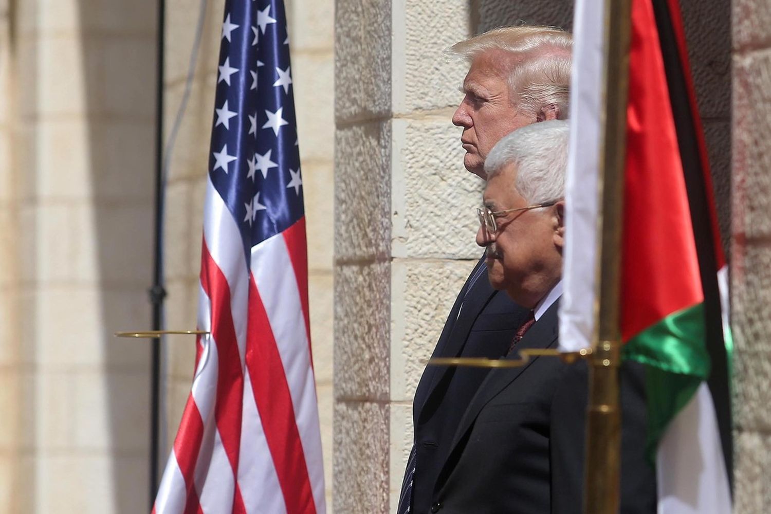 &nbsp;Donald Trump e Abu Mazen