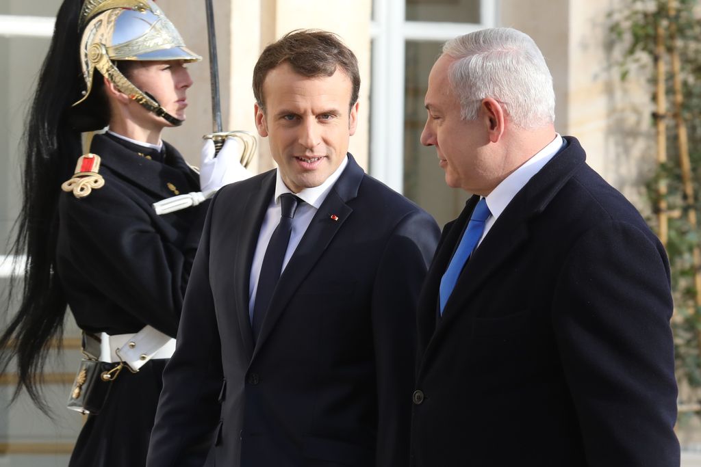 &nbsp;Macron riceve Netanyahu all'Eliseo