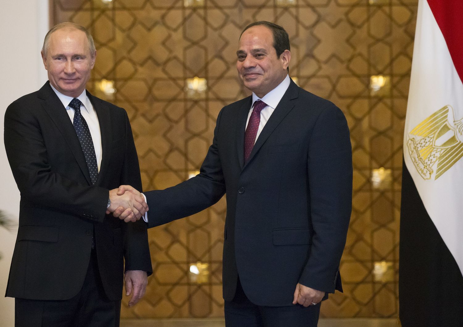 Vladimir Putin e l'egiziano Abdel Fattah al-Sisi (AFP)&nbsp;