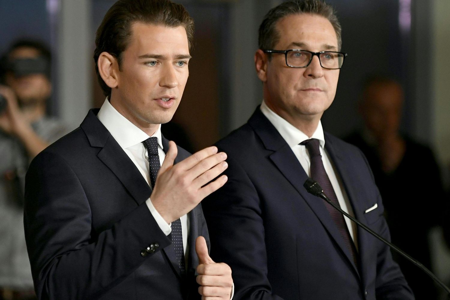 Sebastian Kurz e Heinz Christian Strache&nbsp;