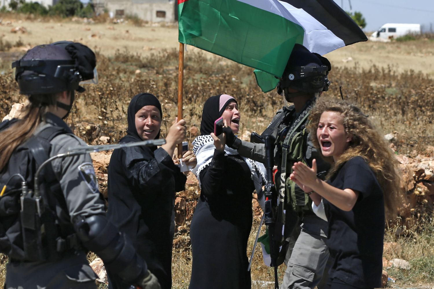 Manifestazione nella Cisgiordania occupata da Israele