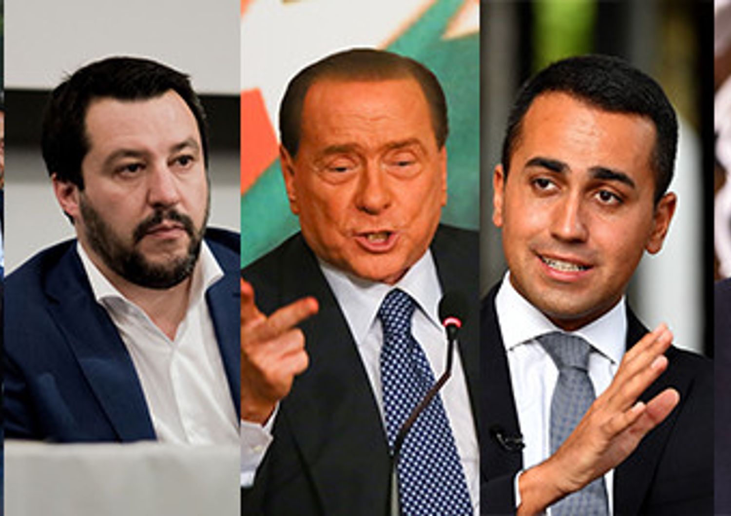 Renzi - Salvini - Berlusconi - Di Maio - Grasso&nbsp;