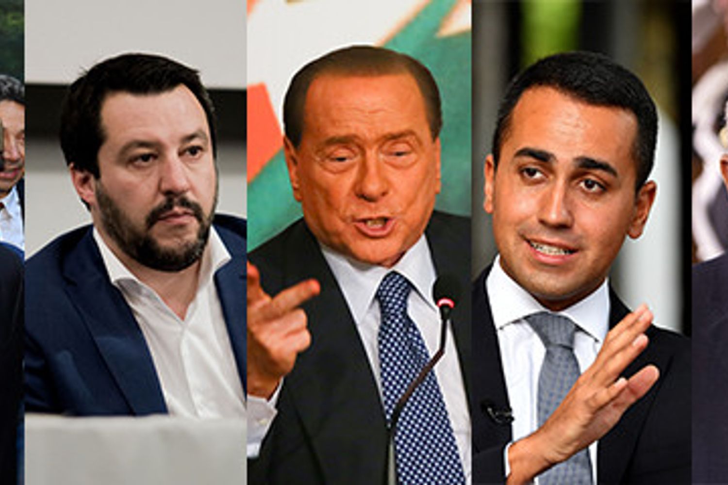 Renzi - Salvini - Berlusconi - Di Maio - Grasso&nbsp;