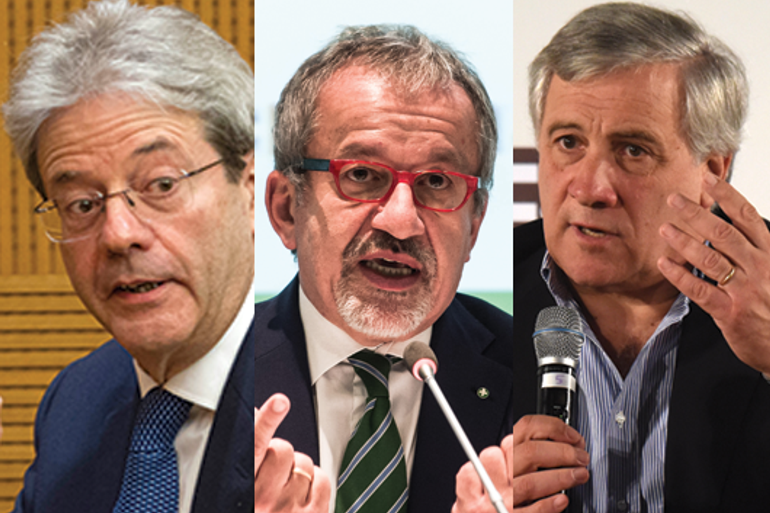 Gentiloni, Maroni, Tajani (AGF)