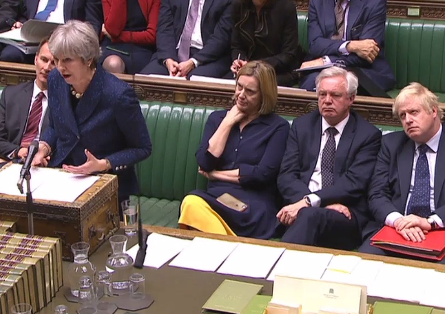 &nbsp;Theresa May, Amber Rudd, David Davis e Boris Johnson