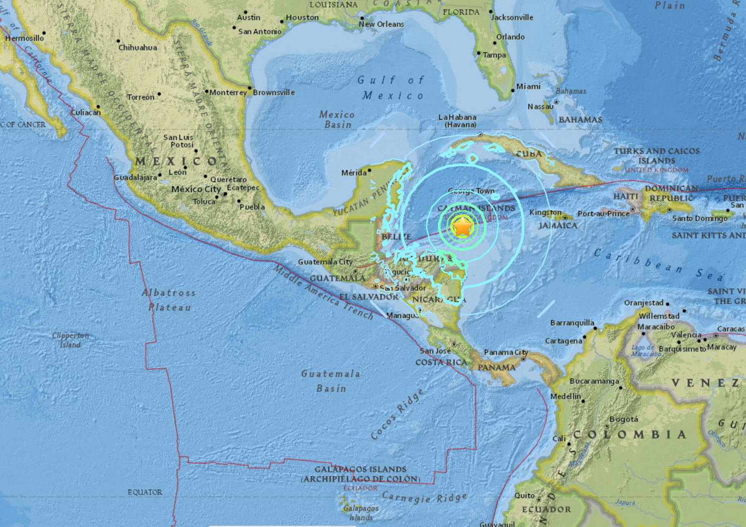 Honduras, sisma 7.2