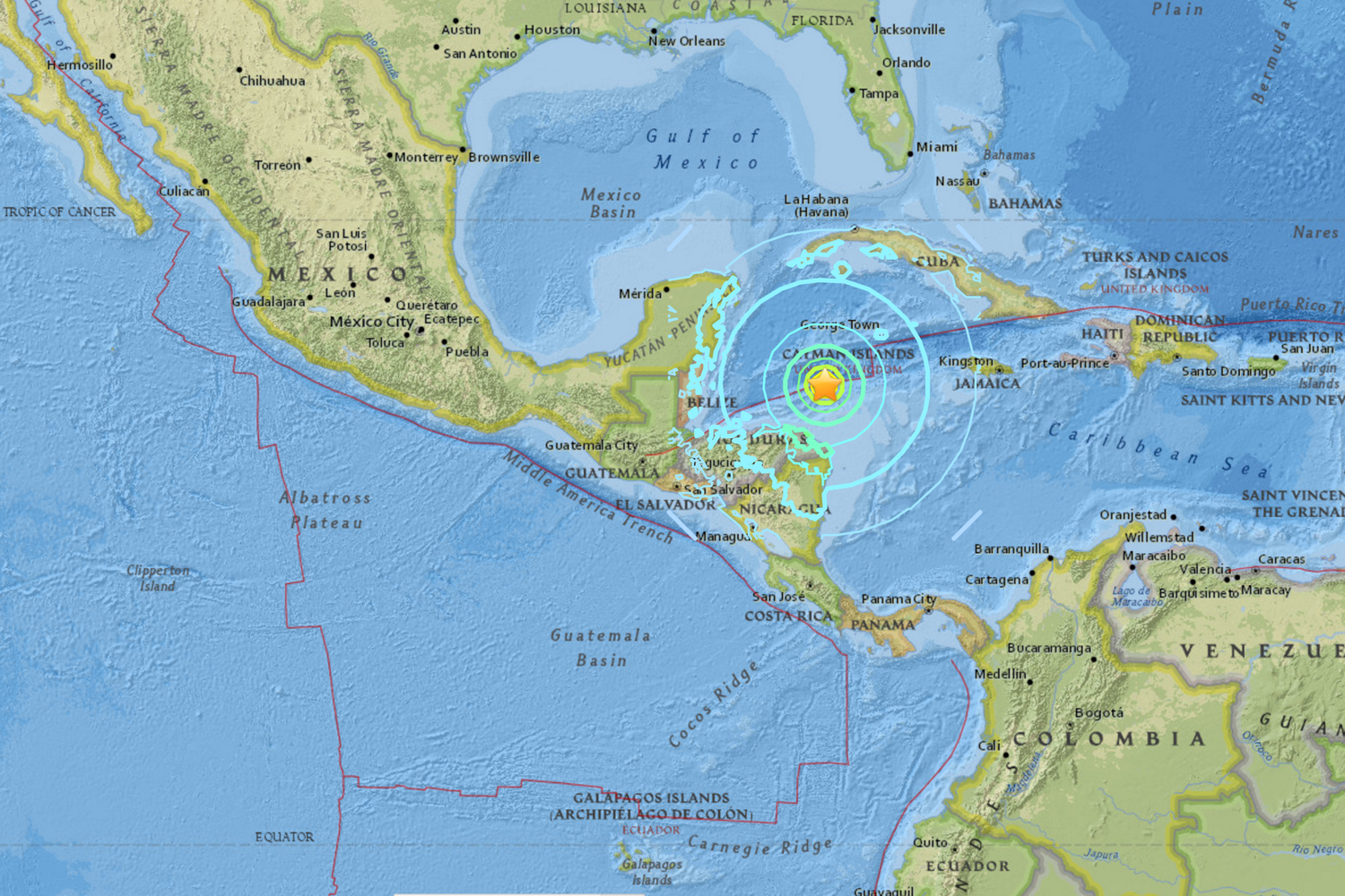 Honduras, sisma 7.2