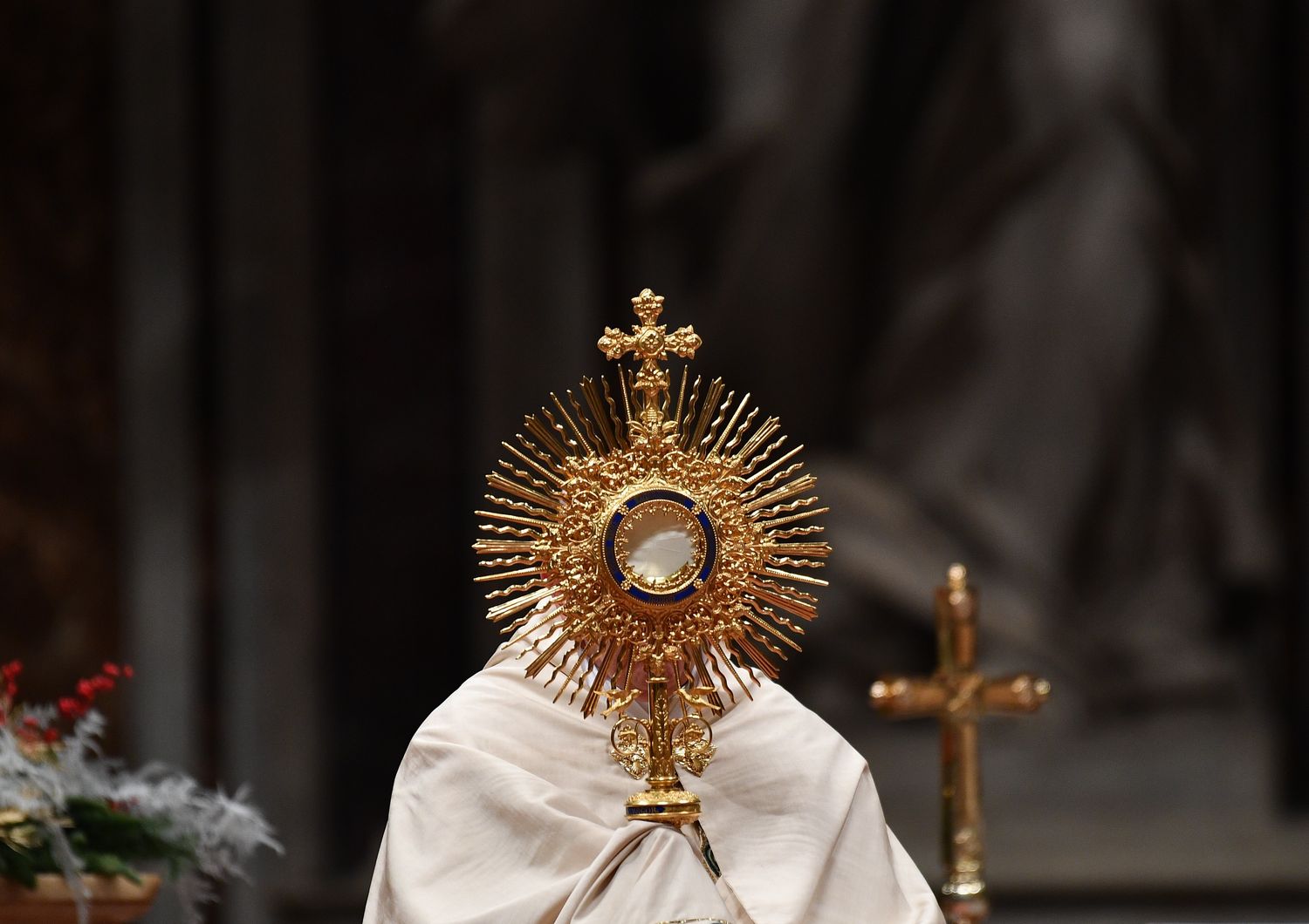 &nbsp;Papa Francesco durante la celebrazione della messa di Natale