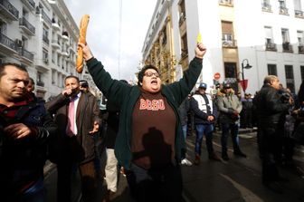 &nbsp;Le proteste a Tunisi