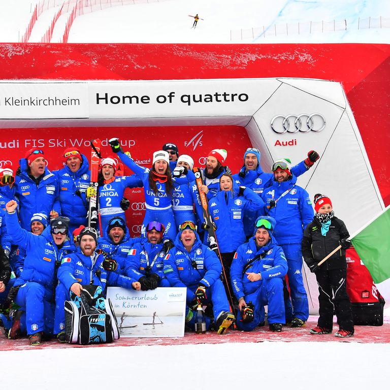Discesa libera di Bad Kleinkirchheim, la squadra italiana (Afp)