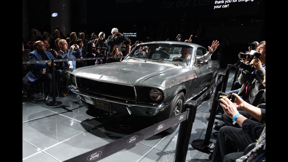 &nbsp;Salone di Detroit 2018. La Ford Mustang Bullitt originale che l'attore statunitense Steve McQueen utilizz&ograve; nel film thriller del 1968 &quot;Bullitt&quot;