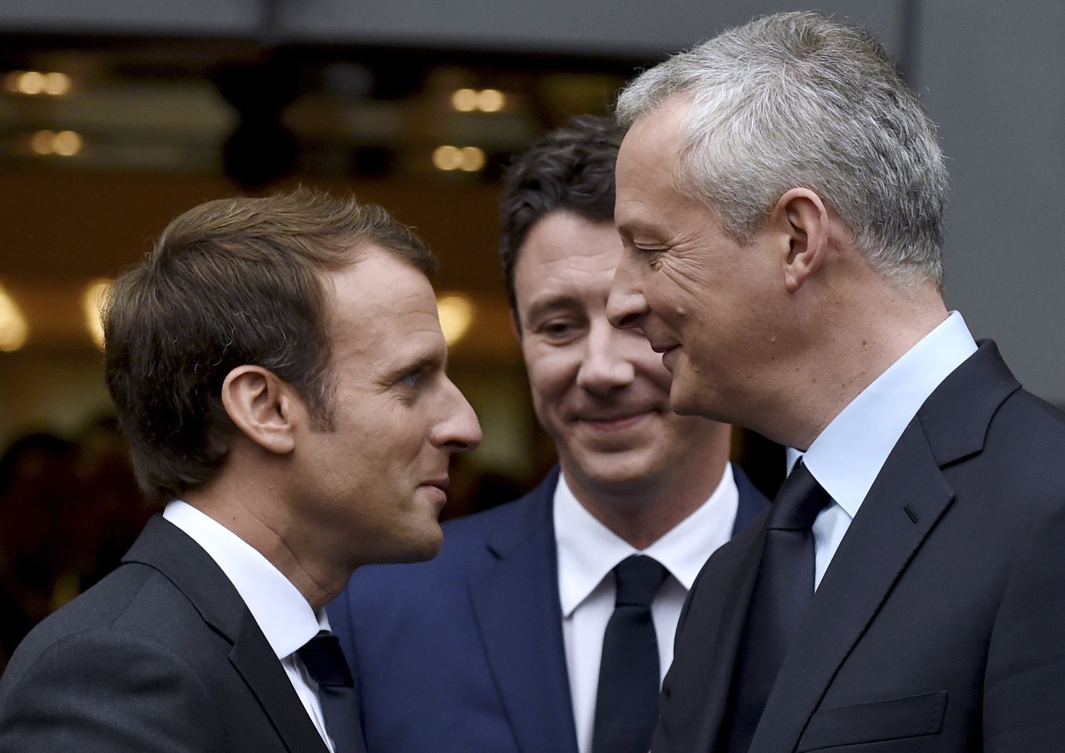&nbsp;Emanuel Macron, presidente della Repubblica francese e Bruno Le Maire, ministro delle Finanze