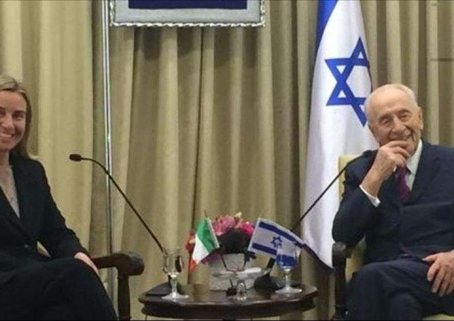 M. O.: Mogherini incontra Peres e Netanyahu, "cessate-il-fuoco"