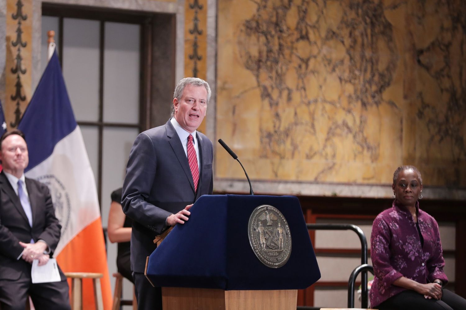 &nbsp;Il sindaco di New York, Bill de Blasio