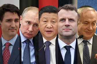 Trudeau Putin Xi Jinping Macron Netanyahu (AFP)