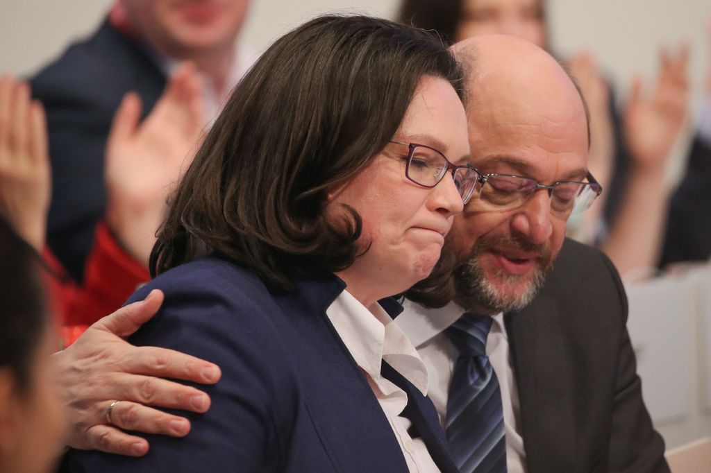 &nbsp;Andrea Nahles e Martin Schulz
