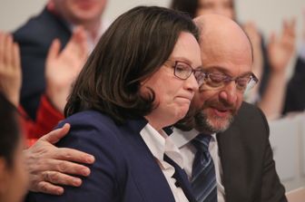 &nbsp;Andrea Nahles e Martin Schulz